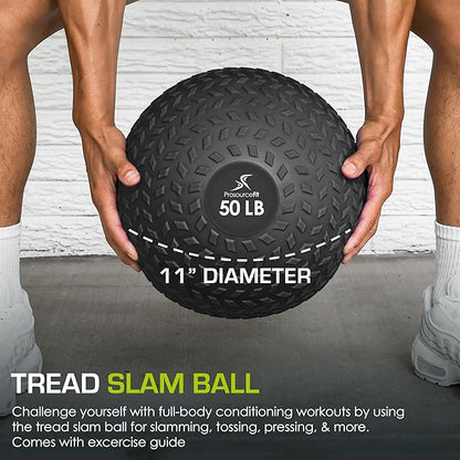 ProsourceFit Slam Medicine Balls 5 10, 15, 15, 20, 20, 25, 25, 30, 30, 50lbs 50lbs Smooth