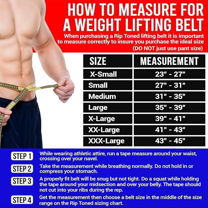 Rip Toned Weight Lifting Belt - Workout Belts