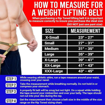 Rip Toned Weight Lifting Belt - Workout Belts