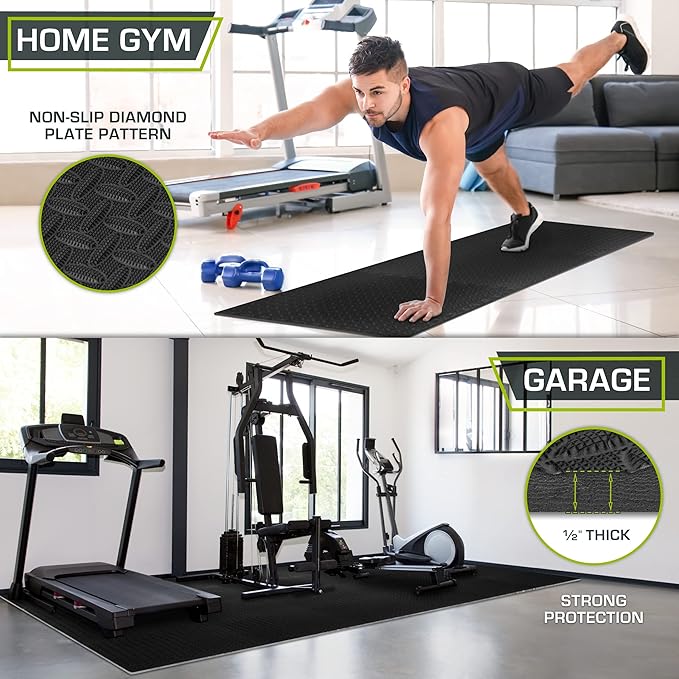ProsourceFit Puzzle Exercise Mat ½ in 24 in 24 in 144 Sq 36 Tiles