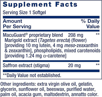 Life Extension MacuGuard Ocular Support with Saffron – Eye Health Supplement for Healthy Vision – with lutein, meso-zeaxanthin, zeaxanthin, saffron – Gluten-free, Non-GMO – 60 softgels