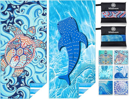 Microfiber Thin Lightweight Beach Towel Sand Free Quick