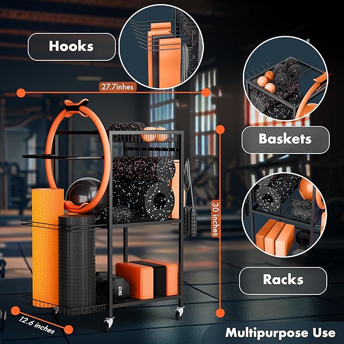 Home Gym Workout Equipment Storage system - Ideal