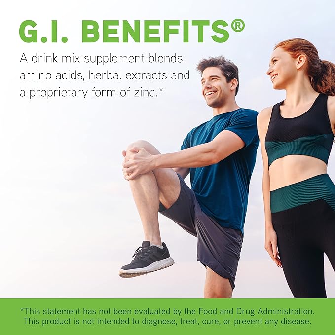 DAVINCI Labs GI Benefits - Digestive Health Supplement Powder with Zinc & L-Glutamine* - Support Immune System & Healthy Digestion* - Gut Health Supplement for Men & Women - 30 Servings (384.15 g)