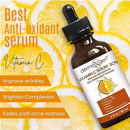 Vitamin C Complete Facial Care Kit - Organic Glowing Skin Anti-Aging, Rejuvenating, Boosting Collagen & Hydrating - Day & Night Brightening Skincare Gift Set