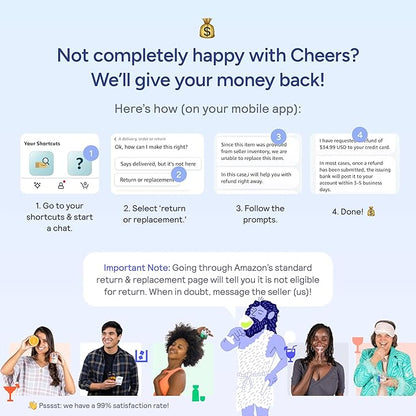 Cheers Multi | Multivitamin for Drinkers | Replenish Lost Vitamins from Drinking & Support Overall Health | 90 Doses | Choline, Betaine, Niacin, B-Vitamins | Daily Multivitamin Supplement