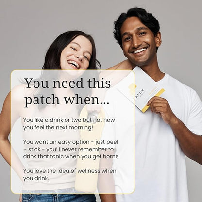 The Patch Remedy Recover Patch - 30 Topical Patches for a Night Out with Glutathione & Milk Thistle Extract for Pre & Post Party Recovery Relief Transdermal Skin Support