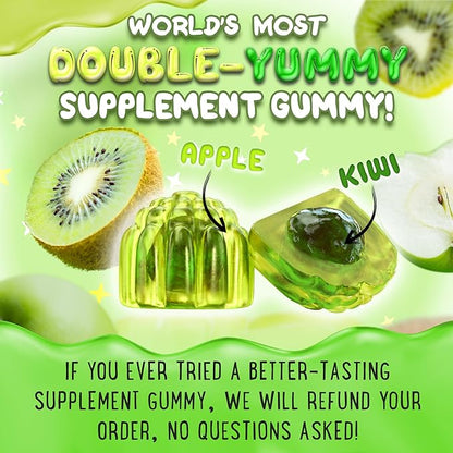 Magnesium Glycinate Gummies 400mg - Magnesium for Sleep, Calm, Relax & Muscle Relief with B6 & D3 and No Melatonin - Family-Friendly for Kids, Teens & Adults - Vegan & Non-GMO Supplement - 120 Count