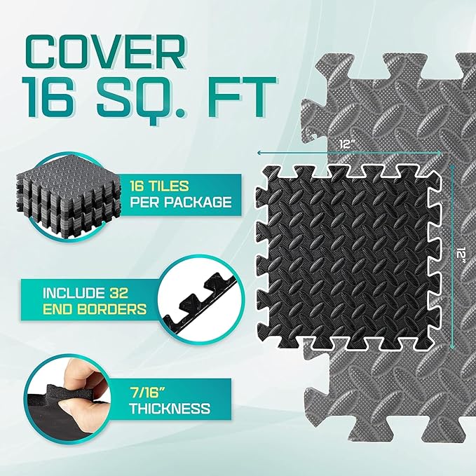 Yes4All 12, 16, 36 SQ. FT Puzzle/Interlocking Exercise