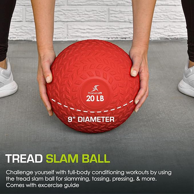ProsourceFit Slam Medicine Balls 5 10, 15, 15, 20, 20, 25, 25, 30, 30, 50lbs 50lbs Smooth