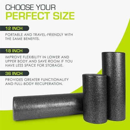 ProsourceFit High Density Foam Rollers 12 - Inches long
