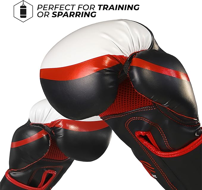 Sanabul Essential Gel Boxing Gloves for Men & Women, Kickboxing MMA, Muay Thai Gloves and Heavy Bag Training Punching & Sparring