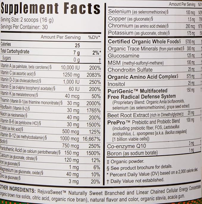 Youngevity Beyond Tangy Tangerine 2.0 Citrus Peach Fusion Multi-Vitamin & Mineral Complex - Made with Natural & Whole Foods | 8,000 ORAC (3 Canisters)