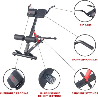 Sunny Health & Fitness Foldable Hyperextension Roman Chair
