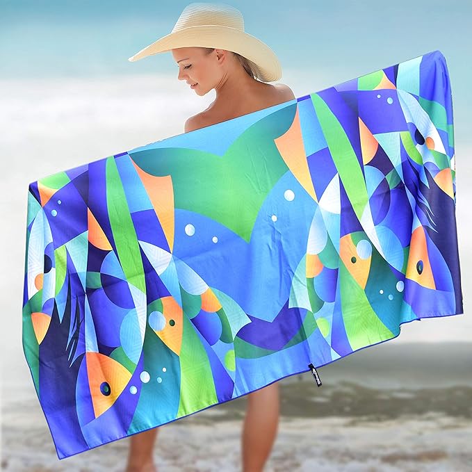 Elite Trend Microfiber Beach Towel - Extra Large 78x35 Inch