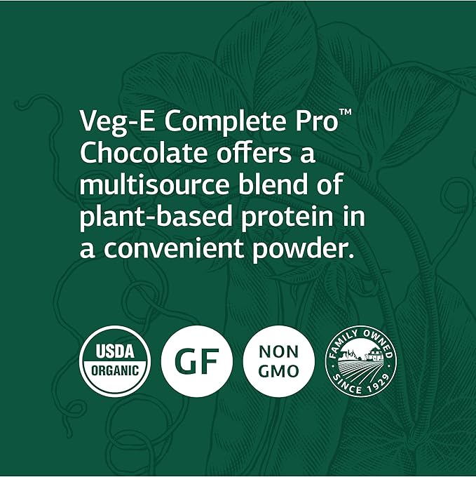 Standard Process Veg-E Complete Pro Chocolate - Whole Food Nail Health, Hair Health and Skin Health with Pumpkin Seed Protein Powder and Sesame Seed - 26 oz