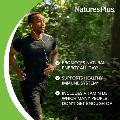 Natures Plus Source of Life - 180 Tablets - Multivitamin & Mineral Supplement with Concentrated Whole Foods - Gluten Free, Vegetarian - 60 Servings