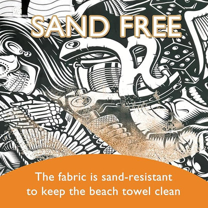 Beach Towel - Microfiber Beach Towels(71" x 40" 1Pcs) -