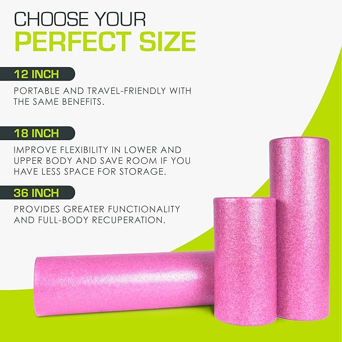ProsourceFit High Density Foam Rollers 12 - Inches long