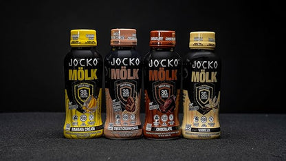 Jocko Mölk 30g Grass Fed Protein Shakes – No Added Sugar Protein Drinks KETO Friendly - Ready to Drink 12 FL Oz (Pack of 12) Vanilla