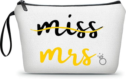Wedding Gifts,Mrs Makeup Bag,Engagement Gifts for Daughter,Bachelorette Party,Bride Make Up Pouch,Bachelorette Gifts for Bride,Wedding Registry Gifts,Gifts for Newly Engaged Couples