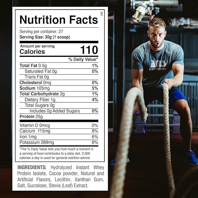 100% Pure Hydrolyzed Whey Isolate Protein + BCAAs - 25g of Protein - Peanut Free, Gluten Free, Zero Lactose (Milk Chocolate, 1.8 lb)