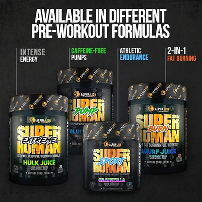 ALPHA LION Superhuman Pre Workout Powder, Beta Alanine, L-Taurine & Tri-Source Caffeine for Sustained Energy & Focus, Nitric Oxide & Citrulline for Pump (21 Servings, Orange Gainsicle)