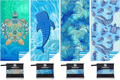 Microfiber Thin Lightweight Beach Towel Sand Free Quick