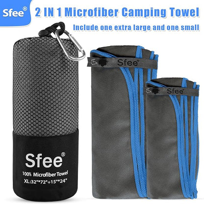 Sfee 2 Pack Microfiber Travel Towel
