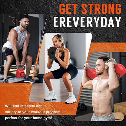 7-in-1 Adjustable Kettlebell, Quick-Adjust Kettlebell for Strength Training, 5-44 LBS Adjustable Weights for Home Gym