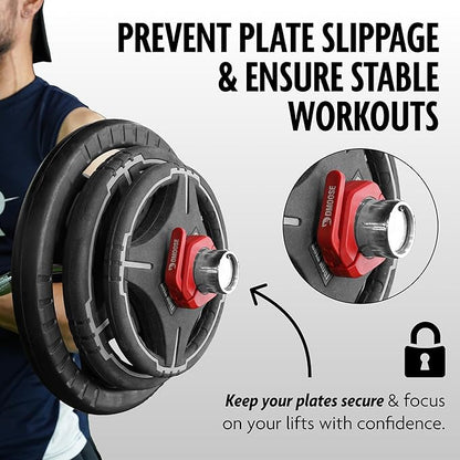 DMoose Fitness Barbell Clips 2" (Pair) - Quick