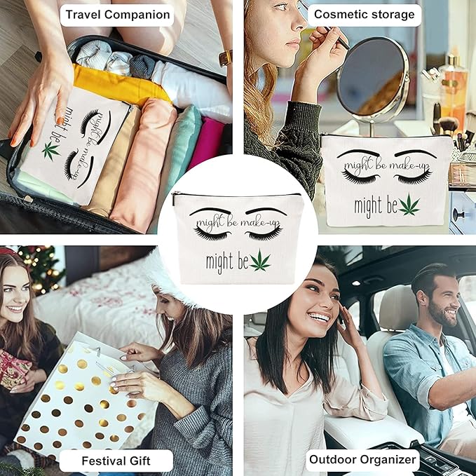 Funny Makeup Funny Makeup Bag Gift for Women Inspirational Cosmetics Pouch for Purse Travel Bag Cases for Toiletries Accessories Organizer