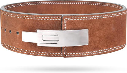 Weight Lifting Lever Belt Cowhide Gym Leather Belt 10mm Powerlifting