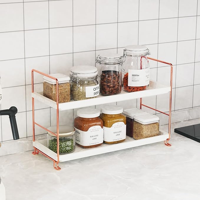 FSyueyun 2-Tier Makeup Shelf Organizer for Vanity