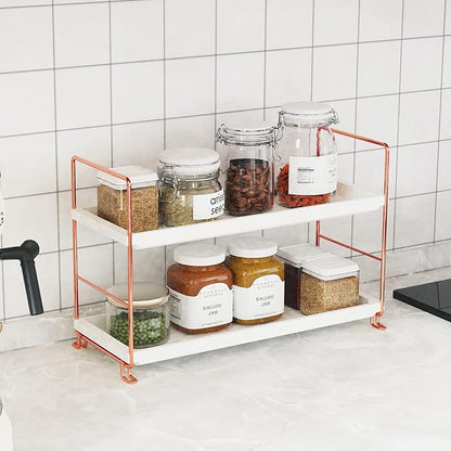 FSyueyun 2-Tier Makeup Shelf Organizer for Vanity