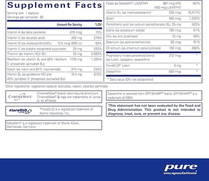 Pure Encapsulations Multi T/D - Multivitamin & Mineral Supplement - for Daily Wellness, Cardiovascular & Immune Health* - Rich in Vitamins & Minerals - Gluten Free & Vegetarian - 60 Capsules