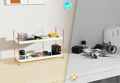 FSyueyun 2-Tier Makeup Shelf Organizer for Vanity