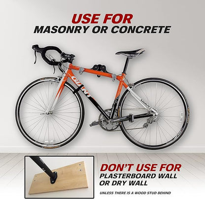 Ibera Wall Mount Hanger, Indoor Bicycle Hook Holder Storage Rack for Home or Garage