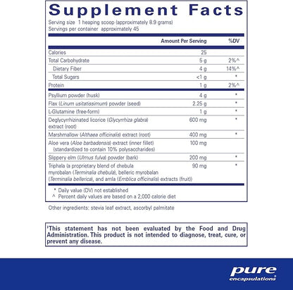 Pure Encapsulations G.I. Fortify - Supports Function, Microflora Balance, Cellular Health & Detoxification of G.I. Tract - with Slippery Elm Bark - 14.1 Oz