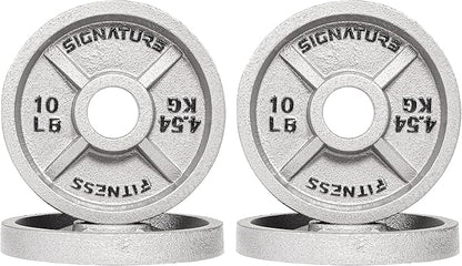 Deep Dish 2-Inch Olympic Cast Iron Weight Plates with E-Coating