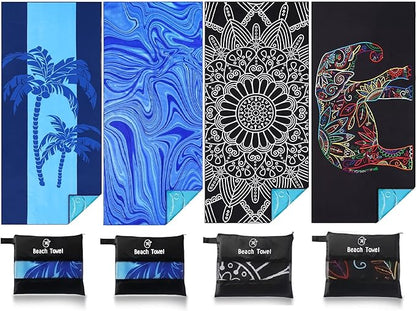 4 Pack Lightweight Thin Beach Towel Oversized 71"x32"