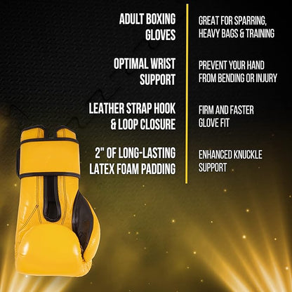 CLETO REYES Training Gloves with Leather Strap & Attached Thumb and Hook & Loop Closure