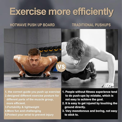 HOTWAVE Push Up Board Fitness 20 in 1 Push