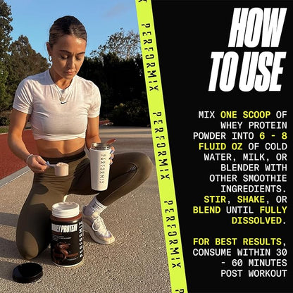 PERFORMIX - Whey Protein Isolate Blend - 24g of Protein - 5.4g of BCAAs - 110 Calories - Muscle Building & Post Workout Recovery - 100% Whey Protein Powder - 1.98 lbs - 30 Servings - Cappuccino