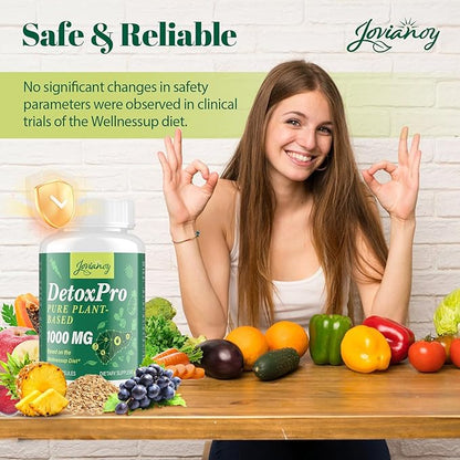 2000 MG Plant-Based Detox Cleanse – Natural Toxin Flush for Liver, Gut & Colon – Antioxidant & Digestive Support – Fast-Acting Detox Complex for Women & Men – 120 Capsules