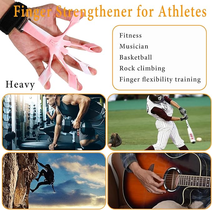 Grip Strength Trainer with Forearm Strengthener Recover(5 PCS)