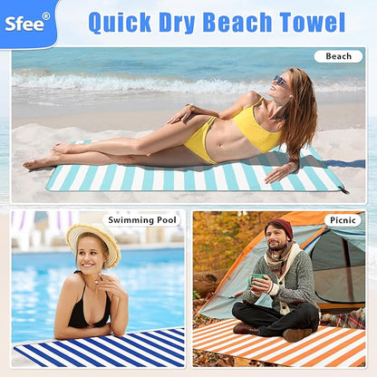 Sfee 4 Pack(8Pcs) Microfiber Travel Towel