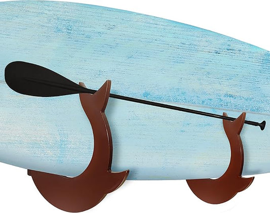 Yes4All Heavy Duty Steel Wall Mount Paddle Board Racks, Surfboard Holder, Suitable for Both Indoor and Outdoor Storage