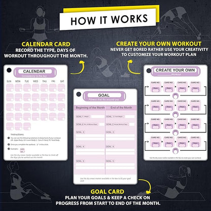 Pilates Workout Cards - 58 Exercise Cards