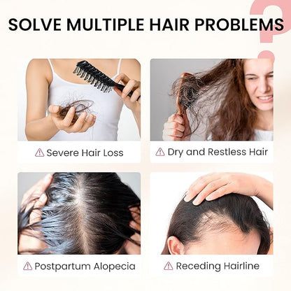 Hair Growth Supplement, Hair Care Support for Strength, Thickness Growth, with Biotin, Vitamin A, C, E, Zinc, 60 Capsules
